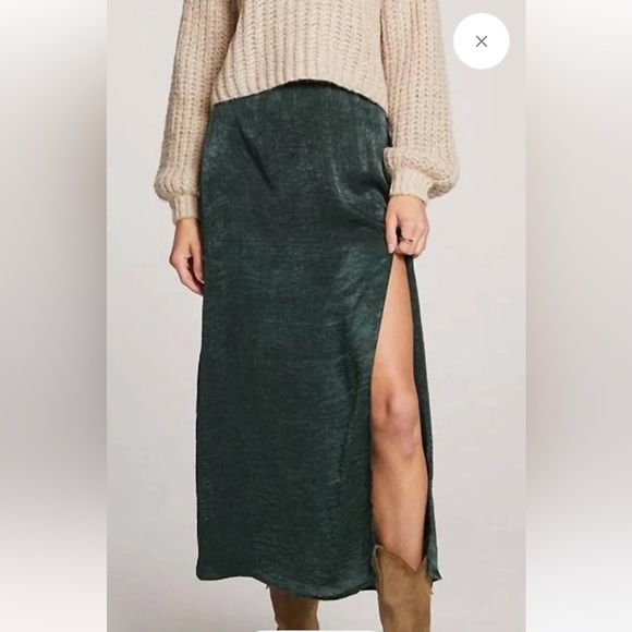 Saltwater LUXE Deep Green Midi Skirt - Picture 2 of 10
